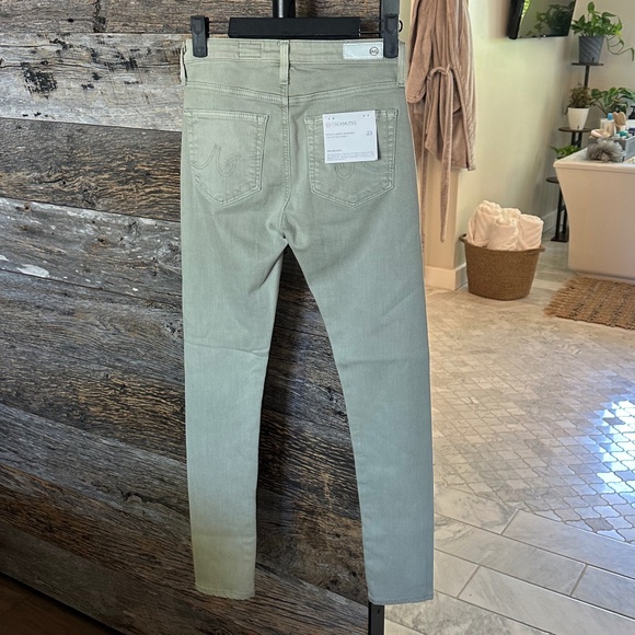 AG Farrah Ankle Seamless High Rise Skinny Ankle Jeans in SULFUR NATURAL AGAVE - Picture 3 of 13